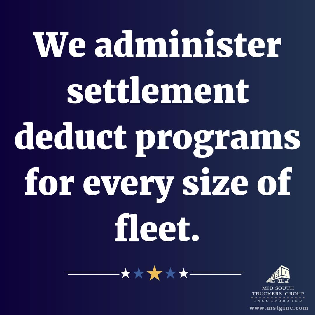 We administer settlement deduct programs for fleets of every size of fleet.
